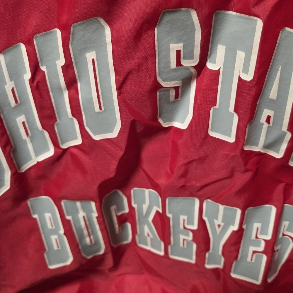 Vintage H. Wolf & Sons Ohio State Buckeyes Red Pullover Jacket USA Size Large - Picture 3 of 6